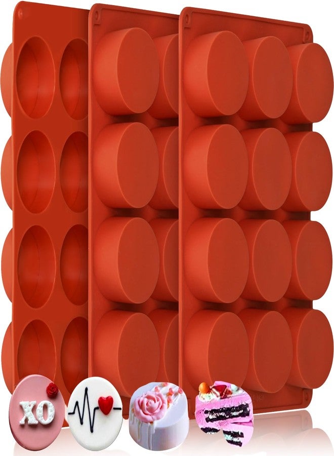 HKNMTT Oreo Silicone Molds 3 PCS, 12-Cavity 2.1" Round Cylinder Chocolate Covered Oreos Cookie Mold, Food Grade Non-Stick Baking Moulds for Candy Handmade Soap Pudding Jello Mini Cake Jelly Brownie - Image 2