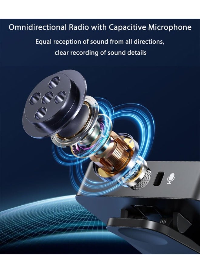 Houmt 3 in 1 Wireless Microphone Noise Cancellation Lavalier Microphone Mini Mic for iPhone iPad iPhone 17 Smartphones Computer Camera, Plug and Play Lavalier Microphone for Vlog YouTube TikTok Live Streaming - Image 4