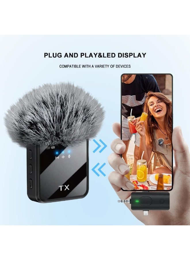 Houmt 3 in 1 Wireless Microphone Noise Cancellation Lavalier Microphone Mini Mic for iPhone iPad iPhone 17 Smartphones Computer Camera, Plug and Play Lavalier Microphone for Vlog YouTube TikTok Live Streaming - Image 5