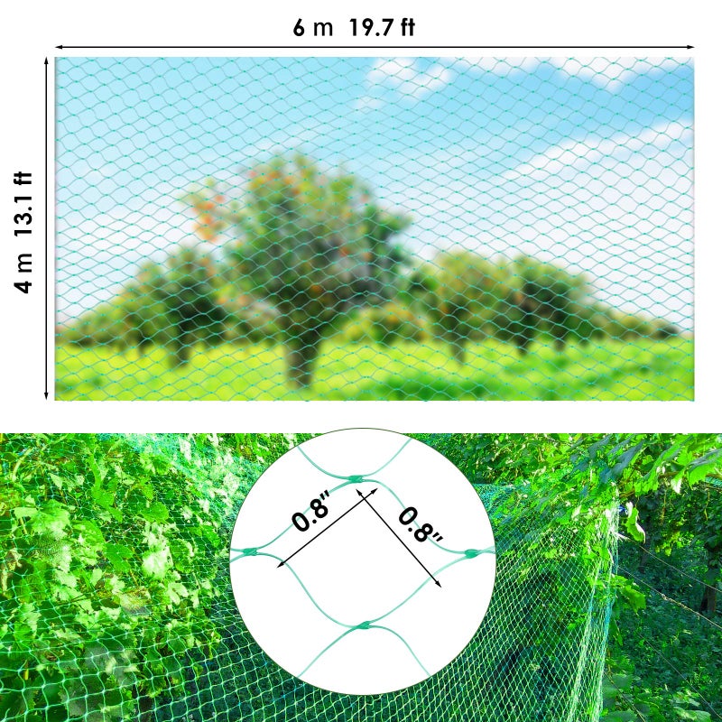 Ruolan Bird Netting for Garden Protect Vegetable Plants and Fruit Trees13X20Ft,Plastic Trellis Netting for Birds, Deer,Squirrels and Other Animals - Image 4