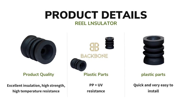 Backbone Reel Insulators for Electric Fence/Farm/Garden (Extra Long-Lasting) Reel Insulator for Zatka Machine Fencing/Electric Fence/Farm/Garden (Pack of 200) - Image 5