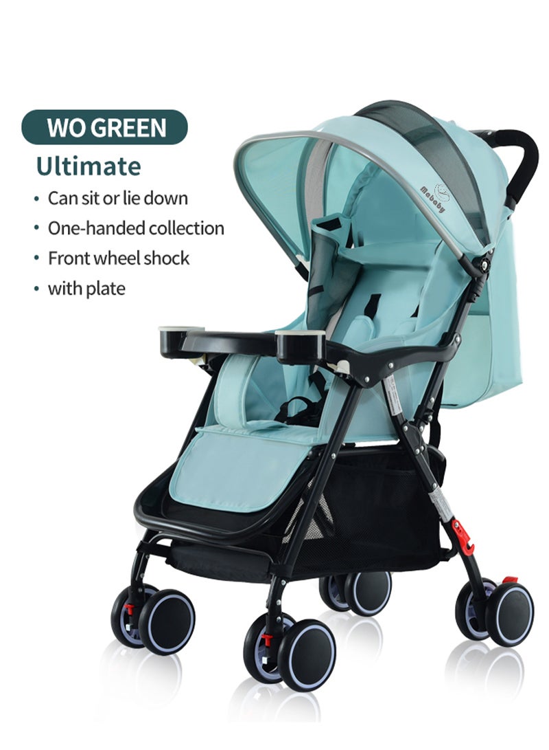Mababy Baby Travel Stroller , Compact & Airplane-Friendly, One-Handed Folding Design,13 lbs, Perfect for Toddlers,（Sunshade canopy/Storage space/Adjustable seat/Children's plate） - Image 1