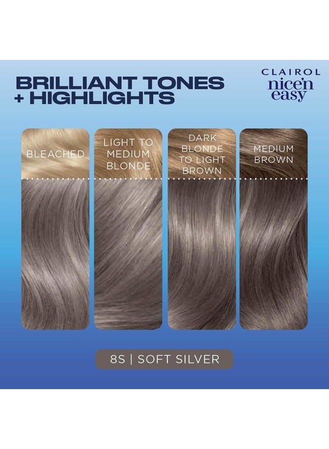 CLAIROL صبغة شعر دائمة نيسن إيزي، 8S لون شعر فضي ناعم، عبوة من 1 - Image 4