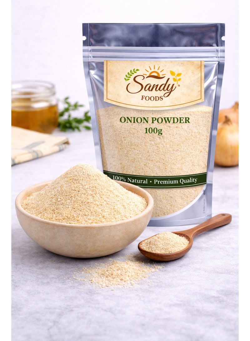 Sandy Foods Onion Powder 100g  بصل بودر ناعم  طبيعي 100%  نكهة مركزة جودة عالية - Image 1
