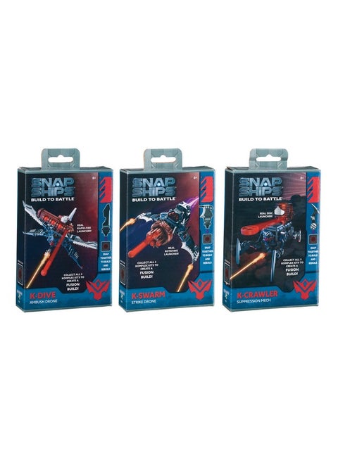 PlayMonster Snap Ships - Fusion/Komplex Bundle - Build to Battle! - Mix and Match to Build Ships and Battle Them - for Ages 8+