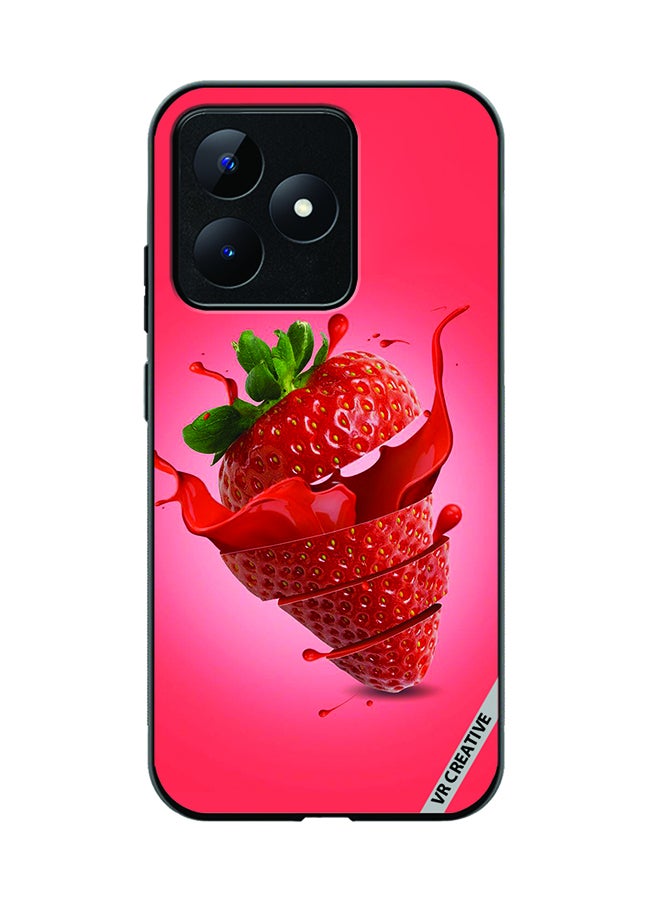 VR CREATIVE Protective Case Cover For Realme C53 Strawberry Design Multicolour - Image 1