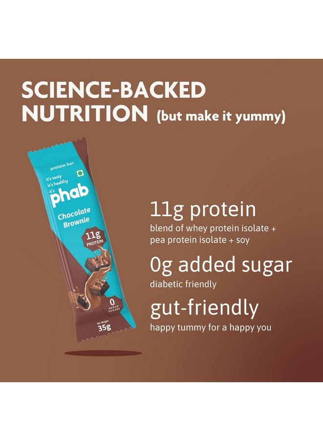 Phab Chocolate Brownie 11G Protein Bars (Pack Of 6), Pea Isolate, High Fiber, No Preservatives For Energy, Fitness & Immunity With Goodness Of Dates & Cocoa Powder, 210 Gm - Image 5