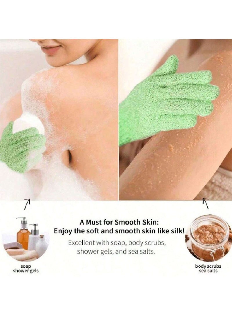 Yalla Pick 4Pcs Exfoliating Gloves, Premium Scrub Wash Mitt for Shower, Spa, Massage and Body Scrubs, Spa Exfoliation Accessories for Men and Women (Multicolour) - Image 5