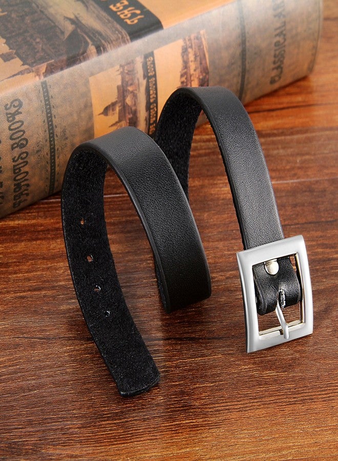 Cupimatch Gothic Style Belt Shape Adjustable Black PU Leather Collar Necklace Choker for Halloween - Image 3