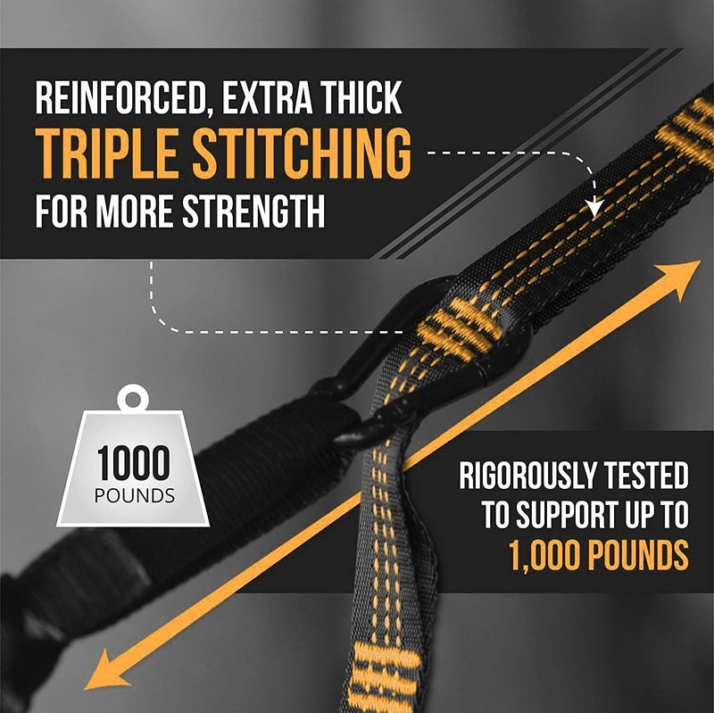 Bear Butt Kodiak Hammock Straps for Trees - 20 Feet Long, 40 Combined Loops - Holds 1000 Pounds - Camping Accessories With Carabiner - Image 4