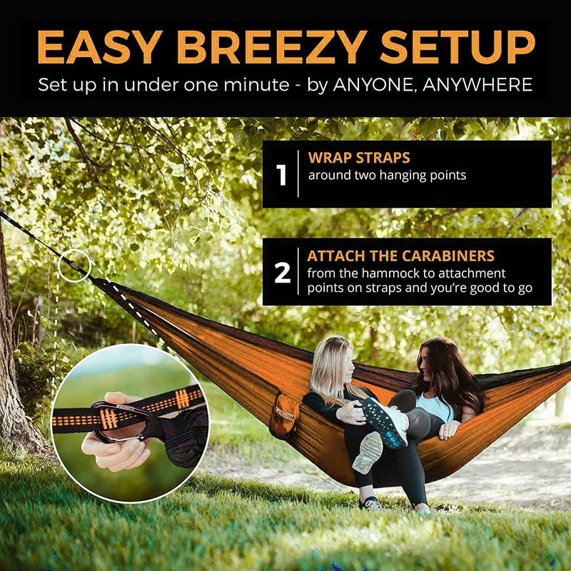 Bear Butt Kodiak Hammock Straps for Trees - 20 Feet Long, 40 Combined Loops - Holds 1000 Pounds - Camping Accessories With Carabiner - Image 3