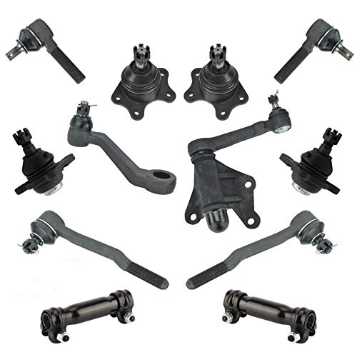 TRQ Front Steering & Suspension Kit Ball Joint Idler Arm & Bracket Assembly Pitman Arm Tie Rod Tie Rod Adjusting Sleeve Compatible with 1986-1989 Toyota 4Runner Pickup - Image 1