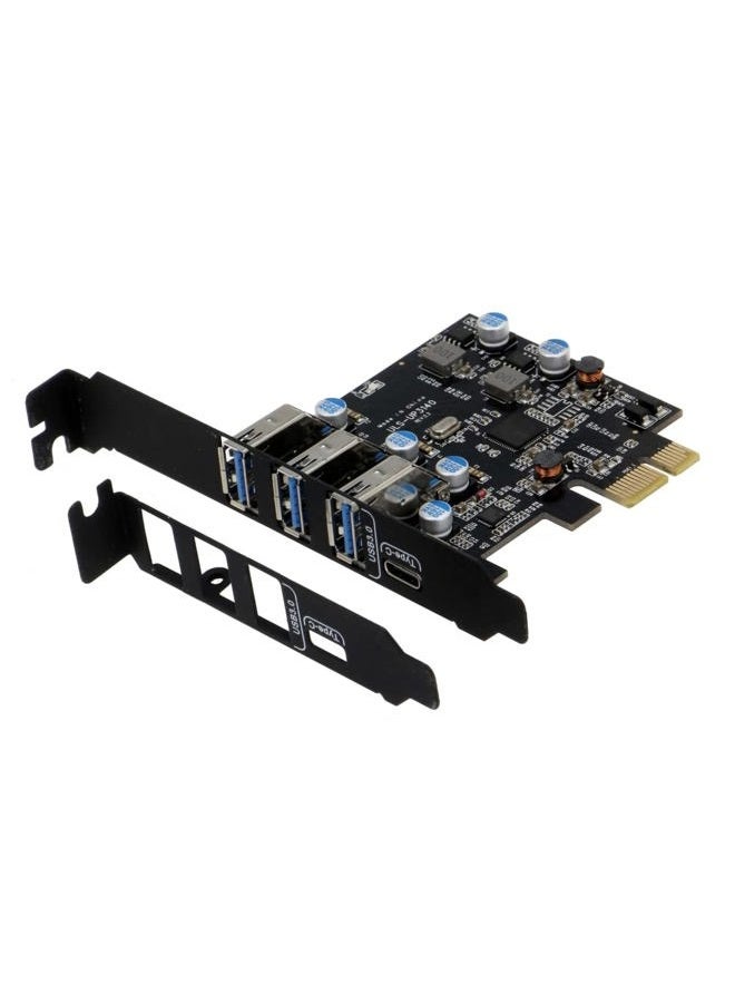 Sedna PCI Express USB 3.1 Gen I (5Gbps) 4 Port Adapter ( 3 x Type A, 1 x Type C ) with Low Profile Bracket - Supports Windows, Linux and Mac Pro (2008 to 2012 Late Version), no Need Power Connector - Image 1