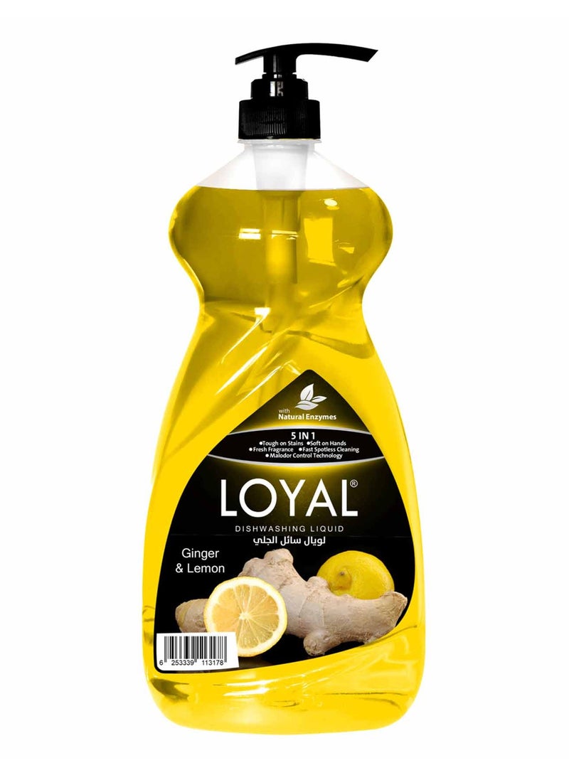 لويال سائل غسيل الأطباق 5 في 1 برائحة الزنجبيل والليمون 1.5 لتر - Image 1