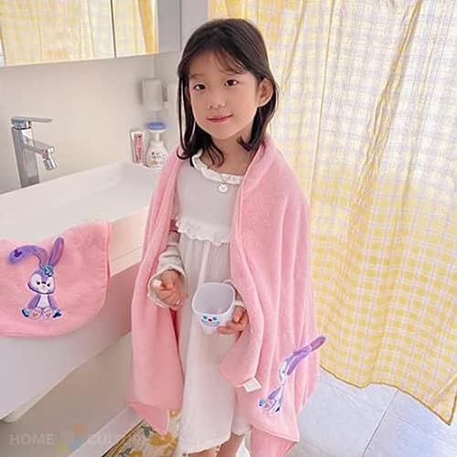 MAXOSHINE Microfiber Kids Bath Towels Quick Dry Super Absorbent Super Soft Bath Towel for Babies Toddler-Baby Towel for Boys and Girls (Pink, Pack of 1) - Image 5