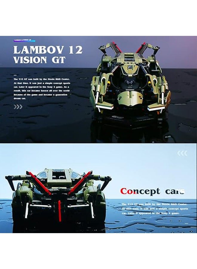 general Sports Car Building Blocks Toy Boy or Adult Kit, 1:14 MOC Construction Set Racing Model for Boys 12-16 Years Old 8-14 Years Old Car (1039 pcs) - Image 2