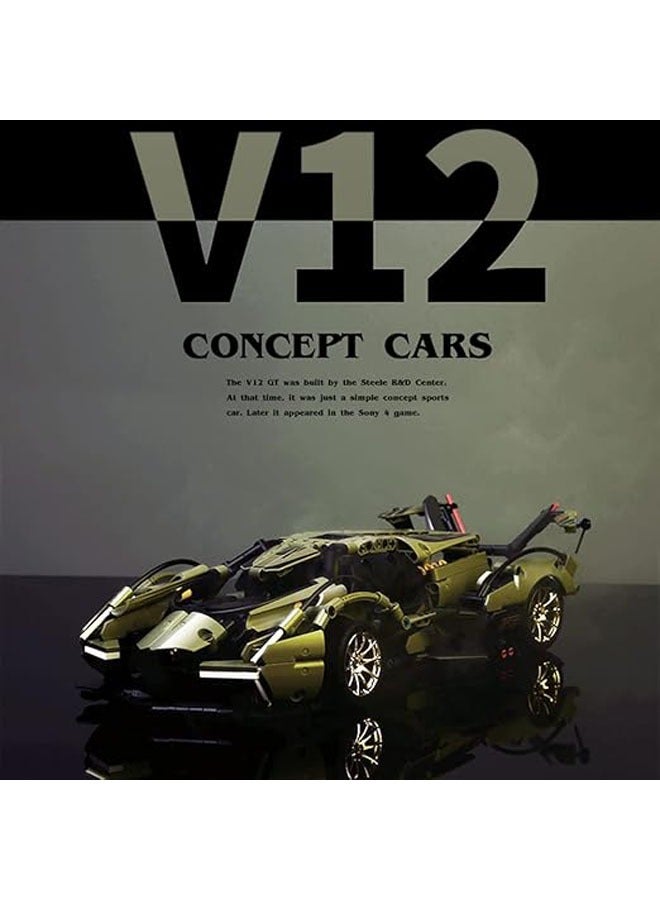 general Sports Car Building Blocks Toy Boy or Adult Kit, 1:14 MOC Construction Set Racing Model for Boys 12-16 Years Old 8-14 Years Old Car (1039 pcs) - Image 3