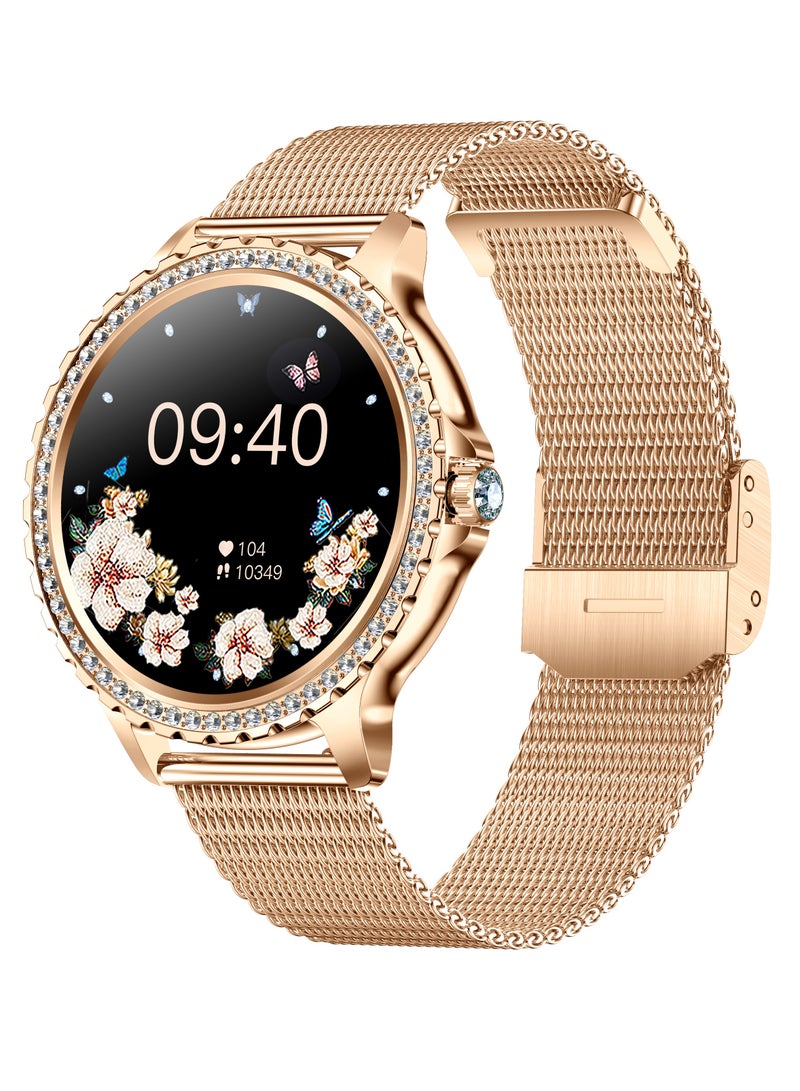 Women's smart watches, Bluetooth calls, fitness trackers and heart rate sleep monitors, 1.32 " full screen waterproof watches, smart watches for fashion women