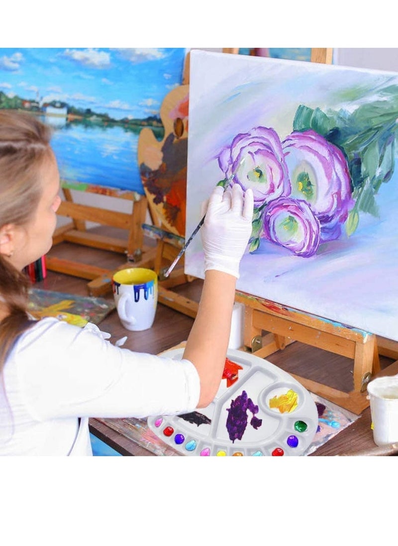 لوحة ألوان كبيرة للرسم بالأكريليك، صينية رسم بلاستيكية، لوحة غير لاصقة للرسم، مجموعة ألوان مائية بقياس 12 × 8 بوصة، لوازم حرفية للرسم DIY، قابلة للغسل وغير سامة للأطفال والكبار والطلاب - Image 2