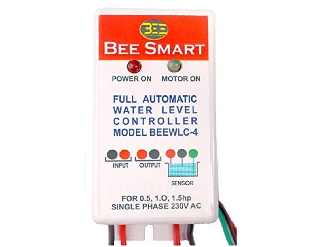 Bee Smart Fully Automatic Water Level Controller Auto on, Auto off, 0- 2 HP, 30 A ,Relay ,Model BEEWLC-4 For Mono block & Sump pumps (Pack of 8) - Image 1