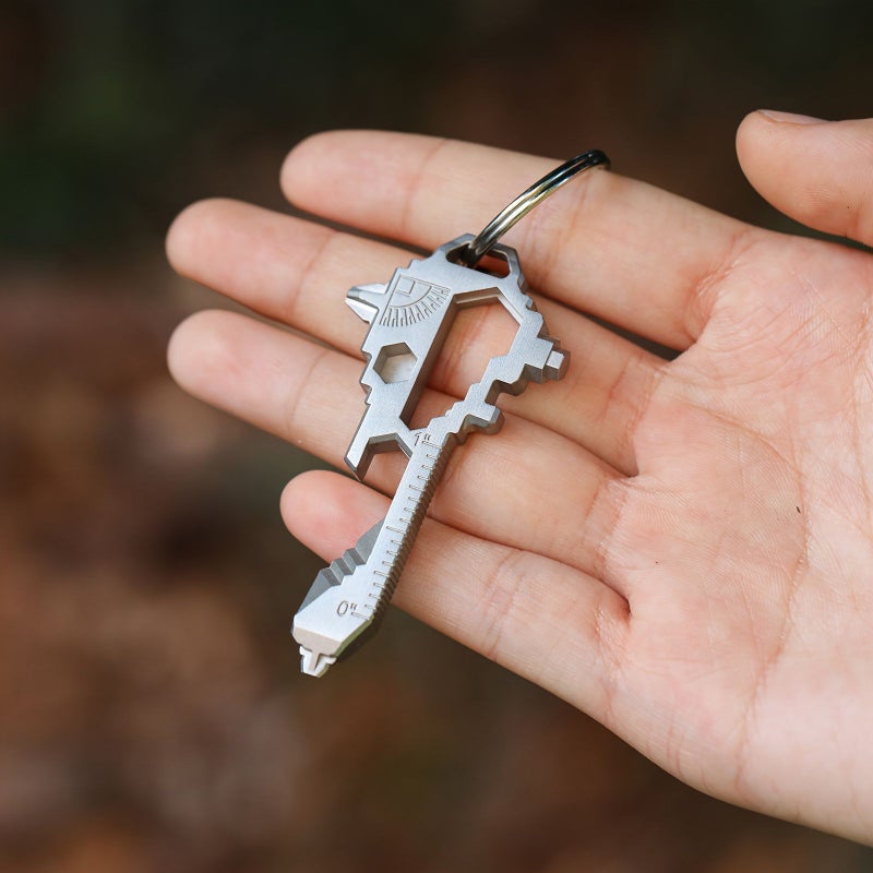 Stainless Steel Keychain Multitool With Bottle Opener Wrench Keyring - Image 3