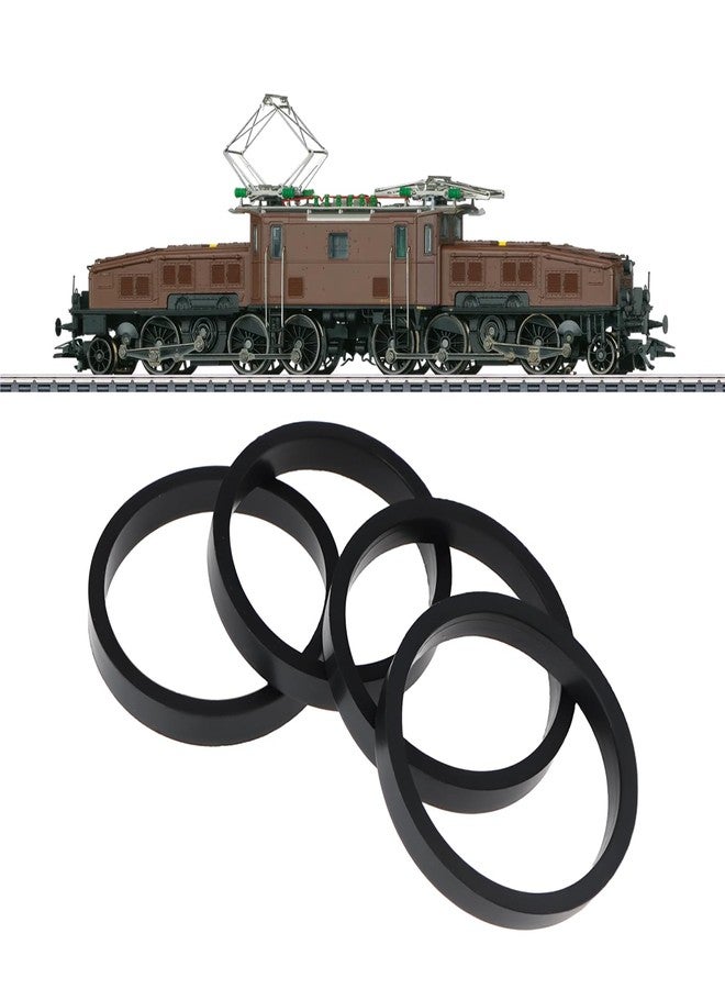 Micro Traders 10pcs H0 M Traction Tires 14.25x12.25x2mm Compatible with M?rklin 1:87 Steam Locomotive Wheels - Image 2