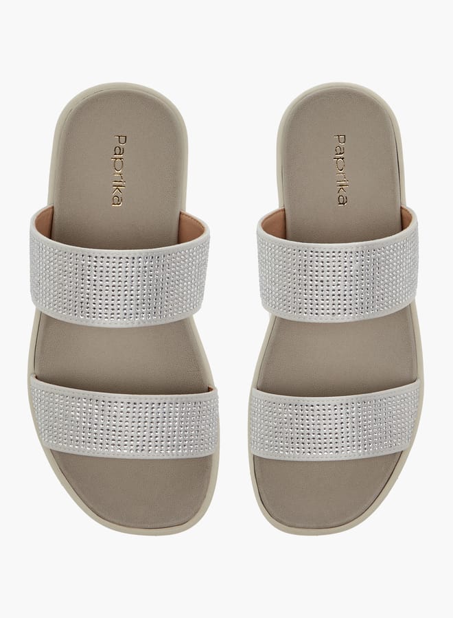 Paprika Women's Embellished Slip-On Flatform Sandals Ramadan Collection - Image 2