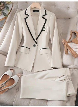 Elegant Formal Womens Suit Pants Set Autumn Winter New Fashion Polyester Long Pants No Sleeve Princess Sleeve Other Apricot 2 Piece Set - pzsku/Z6F703869413A7B5C7939Z/45/_/1741688077/5edb1175-6e7a-4261-a476-597496b43626