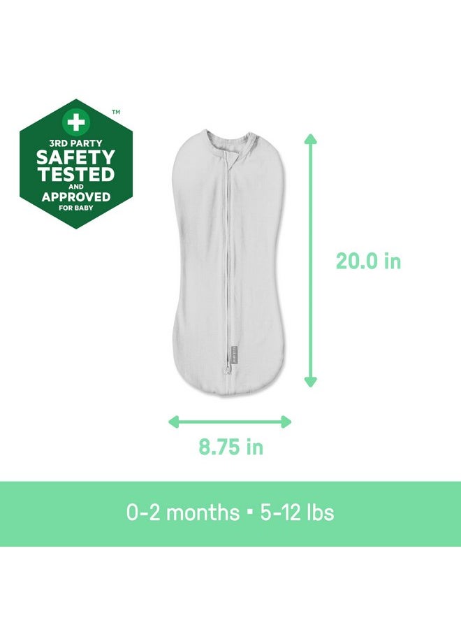 SwaddleMe - SwaddleMe by Ingenuity Compression Swaddle Pod, Two-Way Zipper for Easy Changes, Improves Sleep & Calms Startle Reflex, 0-2 Months, 2-Pack - Little Bees - Image 1