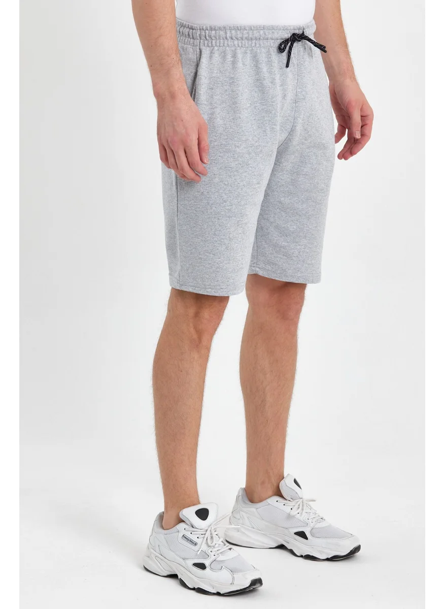 mmetalic Regular Fit Side Pocket Relaxed Cut Gray Men's Shorts