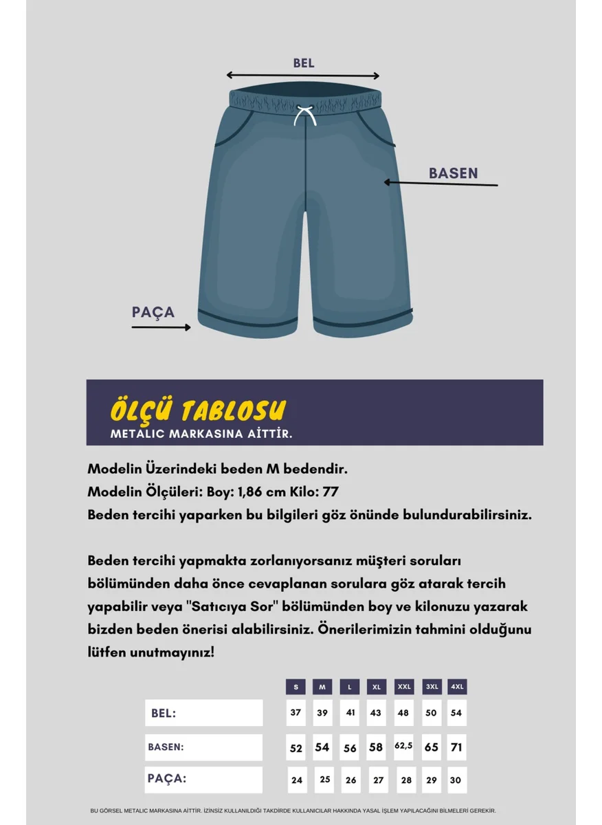 mmetalic Regular Fit Side Pocket Relaxed Cut Gray Men's Shorts