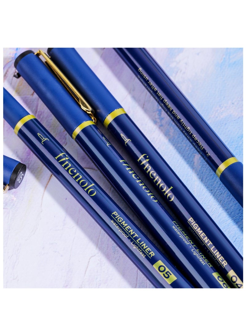 Deli 7-Piece Finelolo Pigment Liner Black Ink Assorted Tip Sizes - Image 3