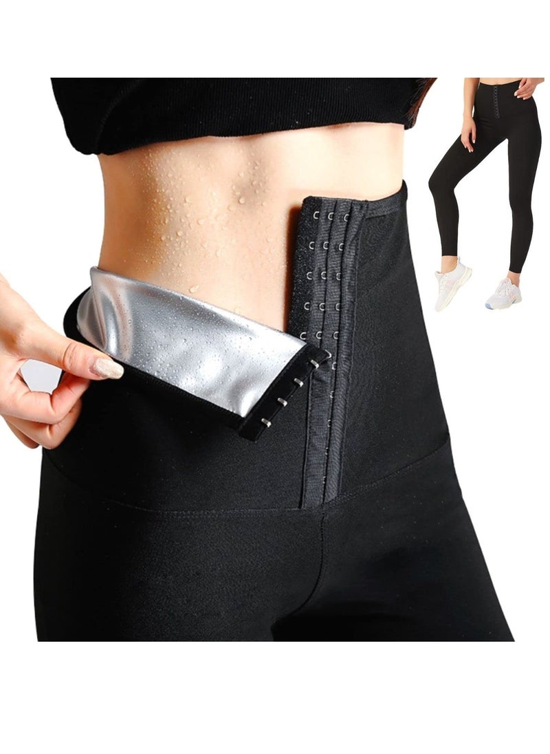 Generic - Sauna Sweat Shapewear Leggings Pants Workout Suit Waist Trainer Shaper Sweatsuit Exercise Fitness Gym Yoga Women - Image 1