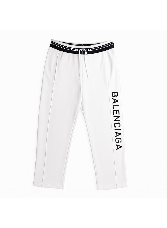 Vibes Cotton Balenciaga Print Sweatpants For Men - Grey - Image 2