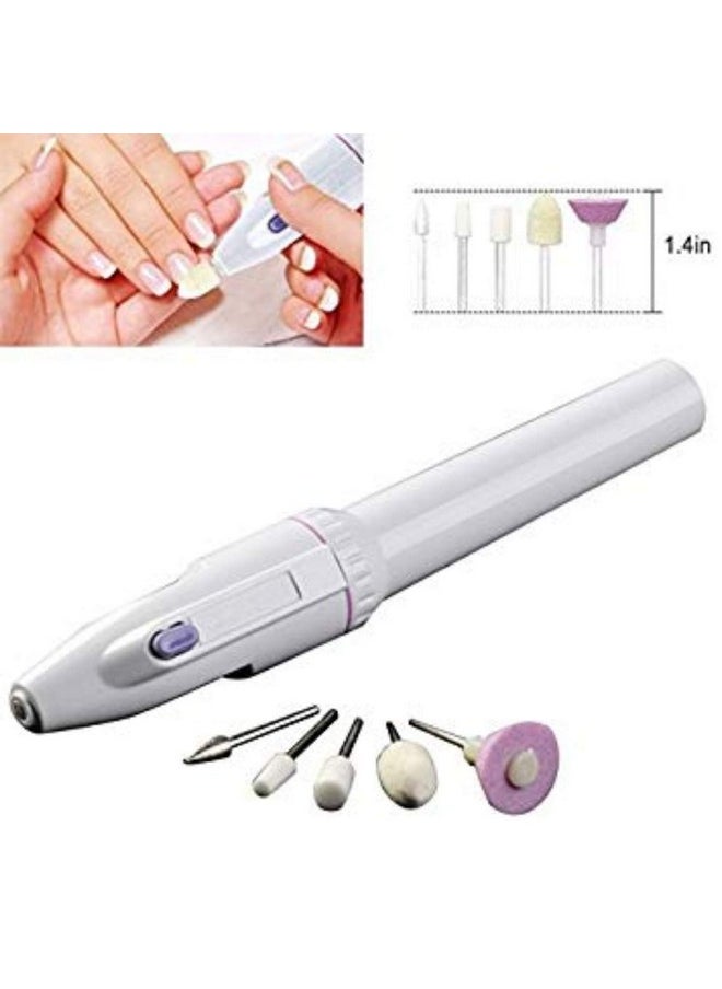 Mobhada - 5 In 1 Nail Trimming Salon Shaper Manicure Pedicure Kit White - Image 1