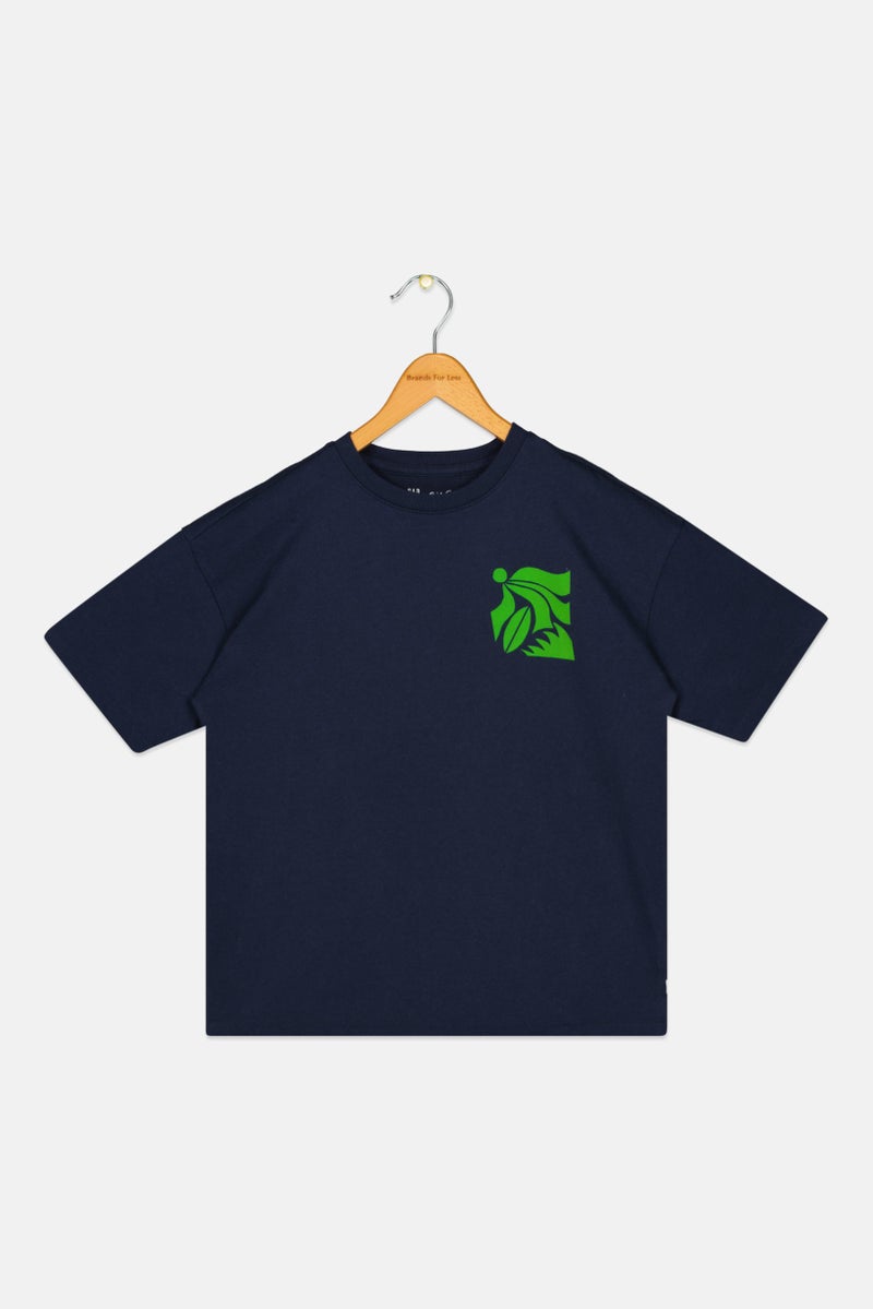 Gap x Bailey Elder Kids Boy Belder Graphic Print T-Shirt, Navy - Image 2