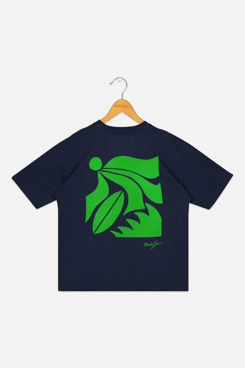 Gap x Bailey Elder Kids Boy Belder Graphic Print T-Shirt, Navy - Image 1