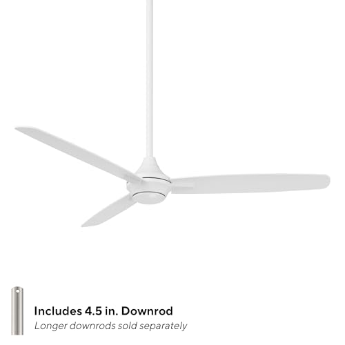 WAC Lighting Blitzen Indoor and Outdoor 3-Blade Smart Ceiling Fan 54in Matte White with Remote Control, Matte White - Image 2