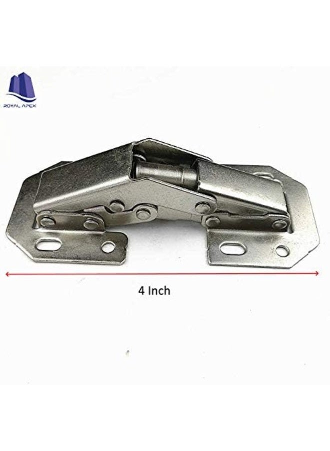 Royal Apex 90 Degree Cabinet Hinge Bridge Shaped Spring Frog Furniture Hinges Full Overlay Kitchen Cupboard Door Hinges 4 Inch Pack Of 2  - Image 3