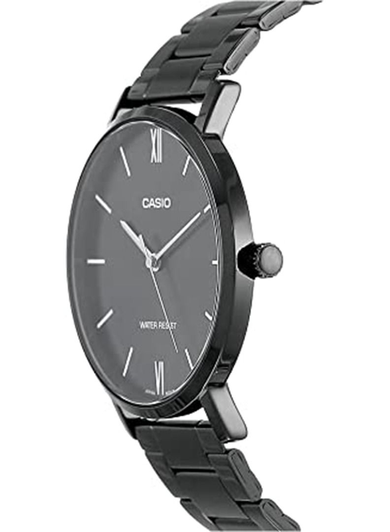 كاسيو Analog Stainless Steel Wrist Watch MTP-VT01B-1BUDF - Black - Image 2