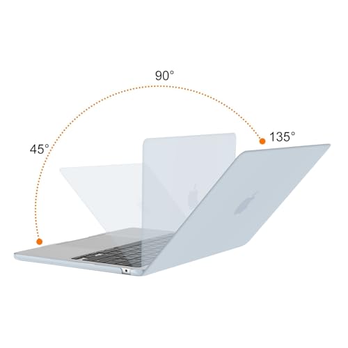 MOSISO Compatible with MacBook Air 13 inch Case 2025 2024 2023 2022 M4 A3240 M3 A3113 M2 A2681, Plastic Hard Shell&Keyboard Cover&Screen Film&Pouch for MacBook Air 13.6 inch Case, Baby Blue - Image 4