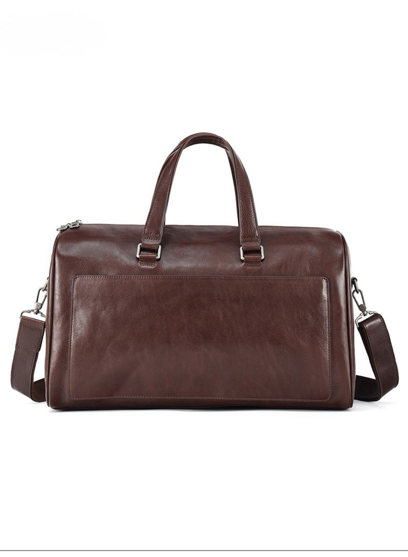 JOYIR Men's Genuine Leather Travel Duffel Bag - Top-Grain Cowhide Business Trip Luggage, 15.6" Laptop Compatible - Image 1