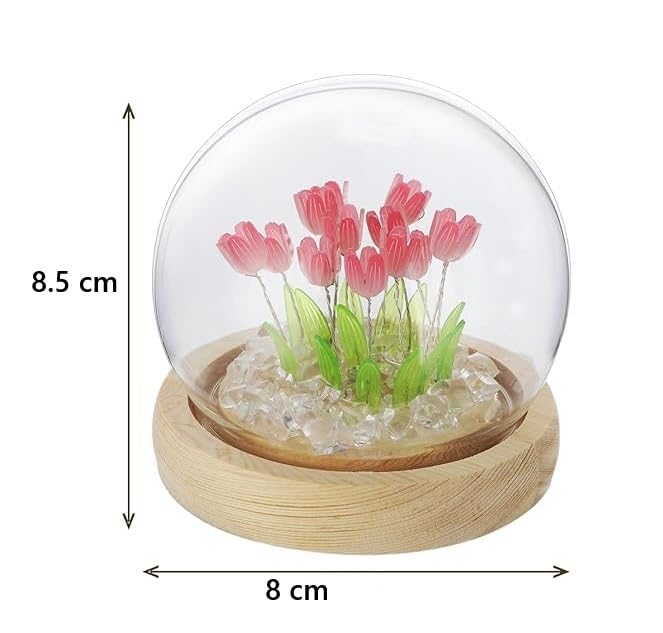 XERGY Tulip Night Light LED Decoration Lamp,Glass Artificial Tulips Bedroom Flower Table Lamp,Birthday Mothers Day Gifts for Girlfriend Mom Women Wife Sister Girls, 10 Flowers (Pink) - Image 2
