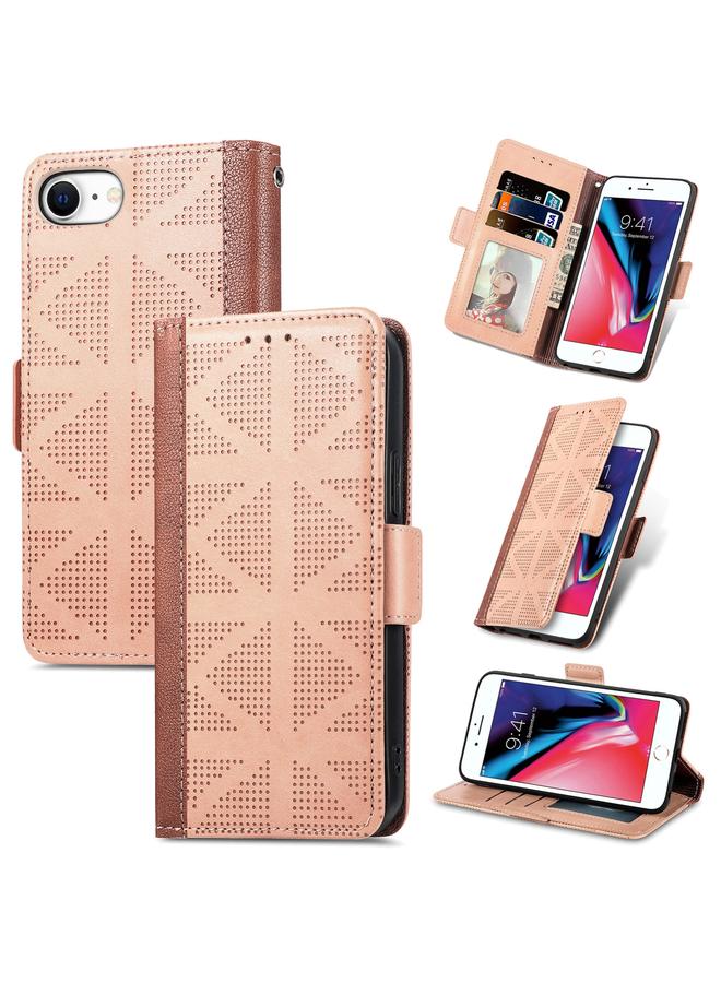 اس-توب جراب هاتف iPhone SE 2022 / SE 2020 / 8 / 7 جراب هاتف شبكي من الجلد القابل للطي - Image 1