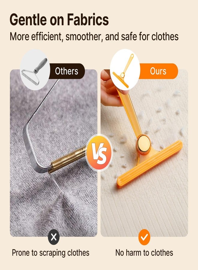 Potaroma Pet Hair Remover Set of 2, Dog Cat Hair Remover, Fur Removal Tool, Portable Carpet Scraper Brush for Carpets, Car Mat Couch, Pet Bed, Furniture Rug - Image 4