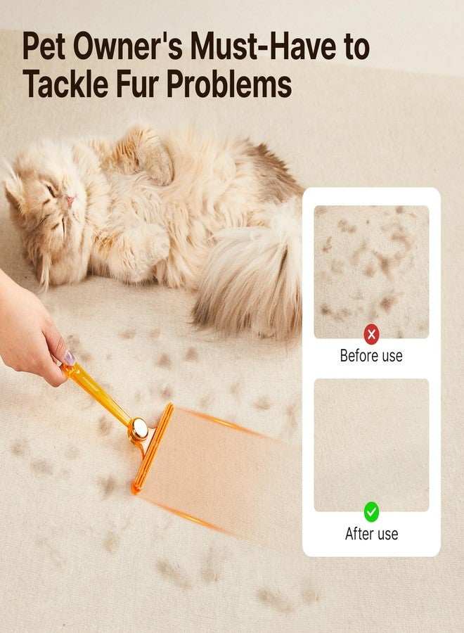 Potaroma Pet Hair Remover Set of 2, Dog Cat Hair Remover, Fur Removal Tool, Portable Carpet Scraper Brush for Carpets, Car Mat Couch, Pet Bed, Furniture Rug - Image 3