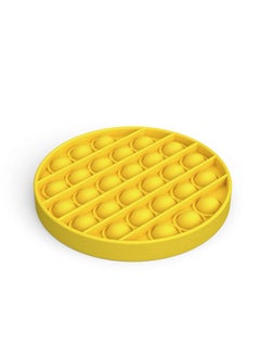 P-Plus International P-Plus International Push Pop Bubble Fidget Toy - Multifunctional Bubble Popping Sensory Toy Silicone Anti Anxiety Tools 1 PCS Autism Special Needs Pop Game for Kids Adults (Yellow Circle)  - Image 1