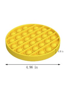 P-Plus International P-Plus International Push Pop Bubble Fidget Toy - Multifunctional Bubble Popping Sensory Toy Silicone Anti Anxiety Tools 1 PCS Autism Special Needs Pop Game for Kids Adults (Yellow Circle)  - Image 2