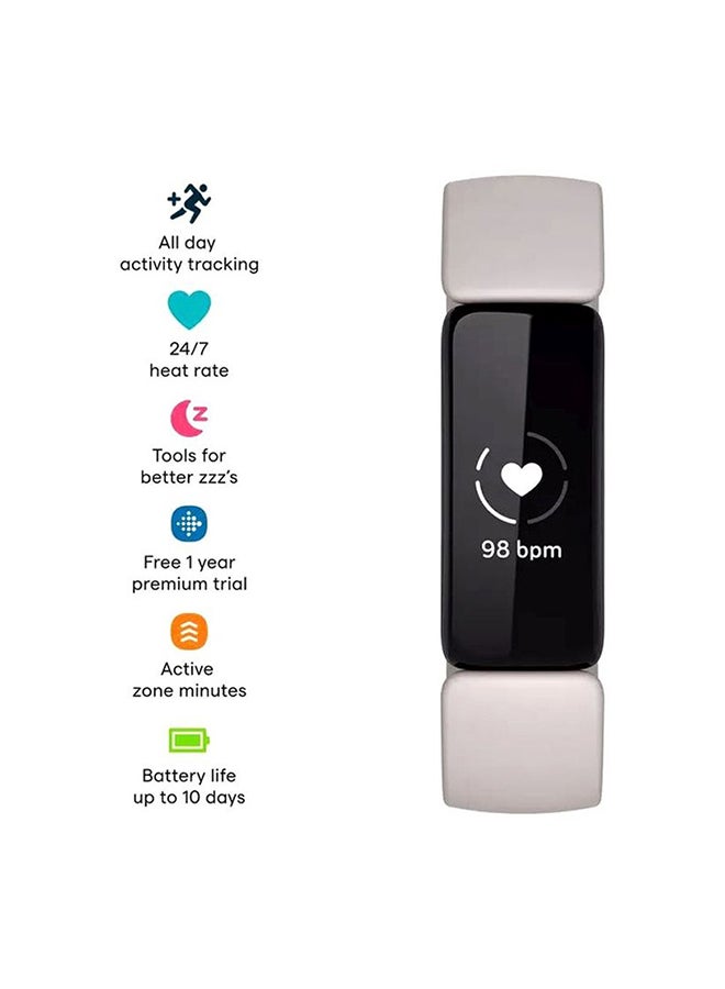 Fitbit Inspire 2, Health And Fitness Tracker With Free 1-Year Fitbit Premium Trial, 24/7 Heart Rate And Upto 10 Days Battery Lunar White/Black - Image 5