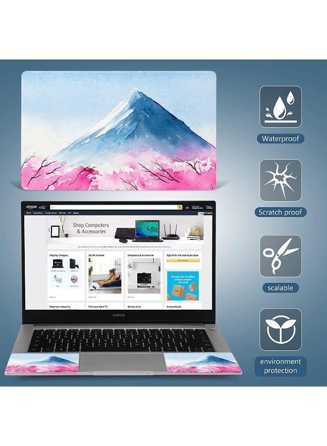 Home Trove Aortdes 15 15.4 15.6 Inches Laptop Skin Sticker Personalized Universal 12.1 13 13.3 14 Inches Netbook Skin Sticker Reusable Notebook Pc Art Protector (Fujiyama & Cherry Blossoms)  - Image 5